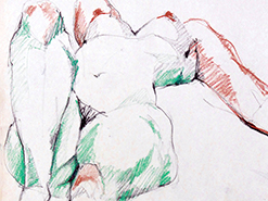 Roswita Busskamp drawing of nude