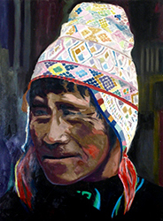Roswita Busskamp painting Peruvian Man