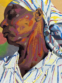 Roswita Busskamp painting Ghanaian Woman