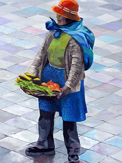 Roswita Busskamp painting Woman from Peru